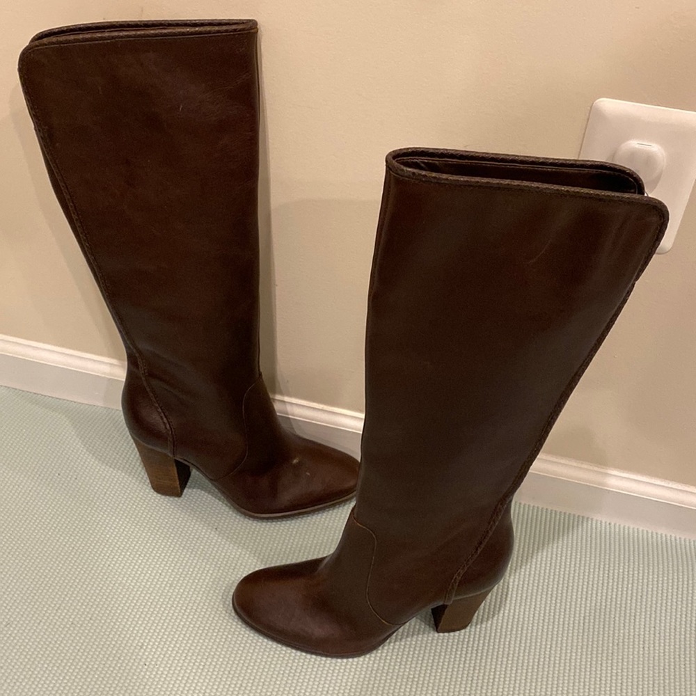 Vince Camuto Framina Braided Calf High Heeled Riding Boots Women's sz 9 M NWT